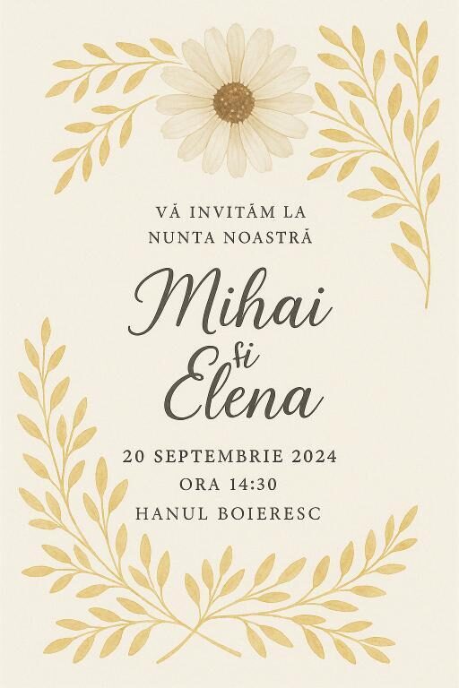 Invitatie nunta personalizata